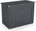 Gerätehaus, GOPLUS, 172 x 101 x 130 cm, 1,5 m, 2 M, Galvanisierter Stahl, Dunkelgrau