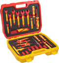 Högert Technik, Werkzeug-Sets, 1000V, 25er-Set Elektriker Werkzeug Set isolierter Hand Screwdriver, Schlitz und Kreuz Schraubendreher
