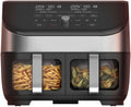 Instant Pot, Heissluftfritteuse, 1700W, 7.6L, Vortex Plus Doppelkorb mit ClearCook - Digitale, Edelstahl, 8-in-1 Smarte Programme - Fritieren