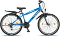 Talson, Mountainbike, 26 Zoll, Fahrrad MIT 21-Gang Shimano, Gabelfederung & Beleuchtung Blau