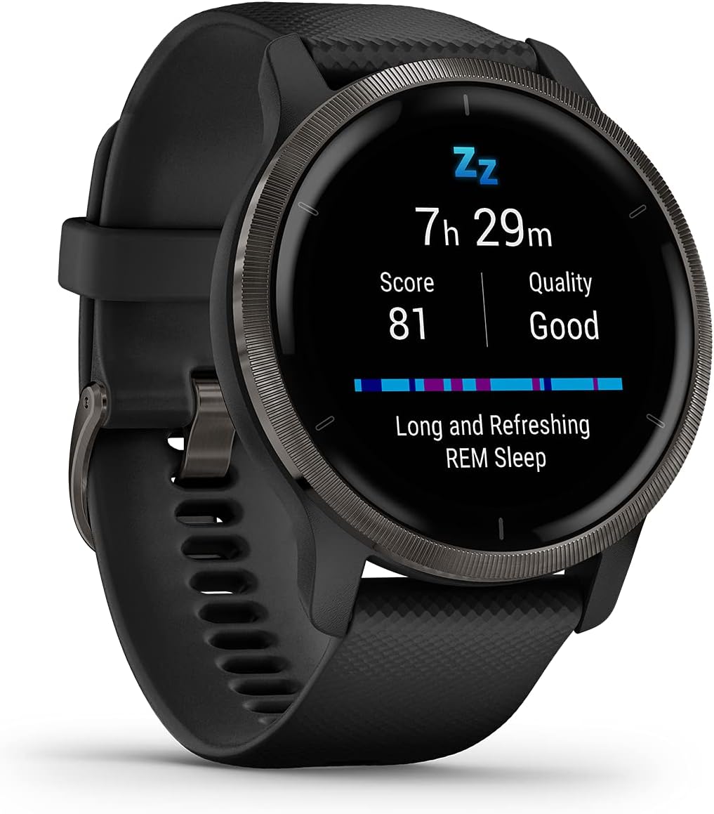 Amazon Renewed, Fitness-Tracker, Garmin [ ] Venu 2, GPS-Fitness-Smartwatch mit ultrascharfem 1, 3' AMOLED-Touchdisplay