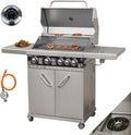 Vaiko, Gasgrill, Chef 4 Echte Edelstahl Konstruktion Grillstation Grillwagen