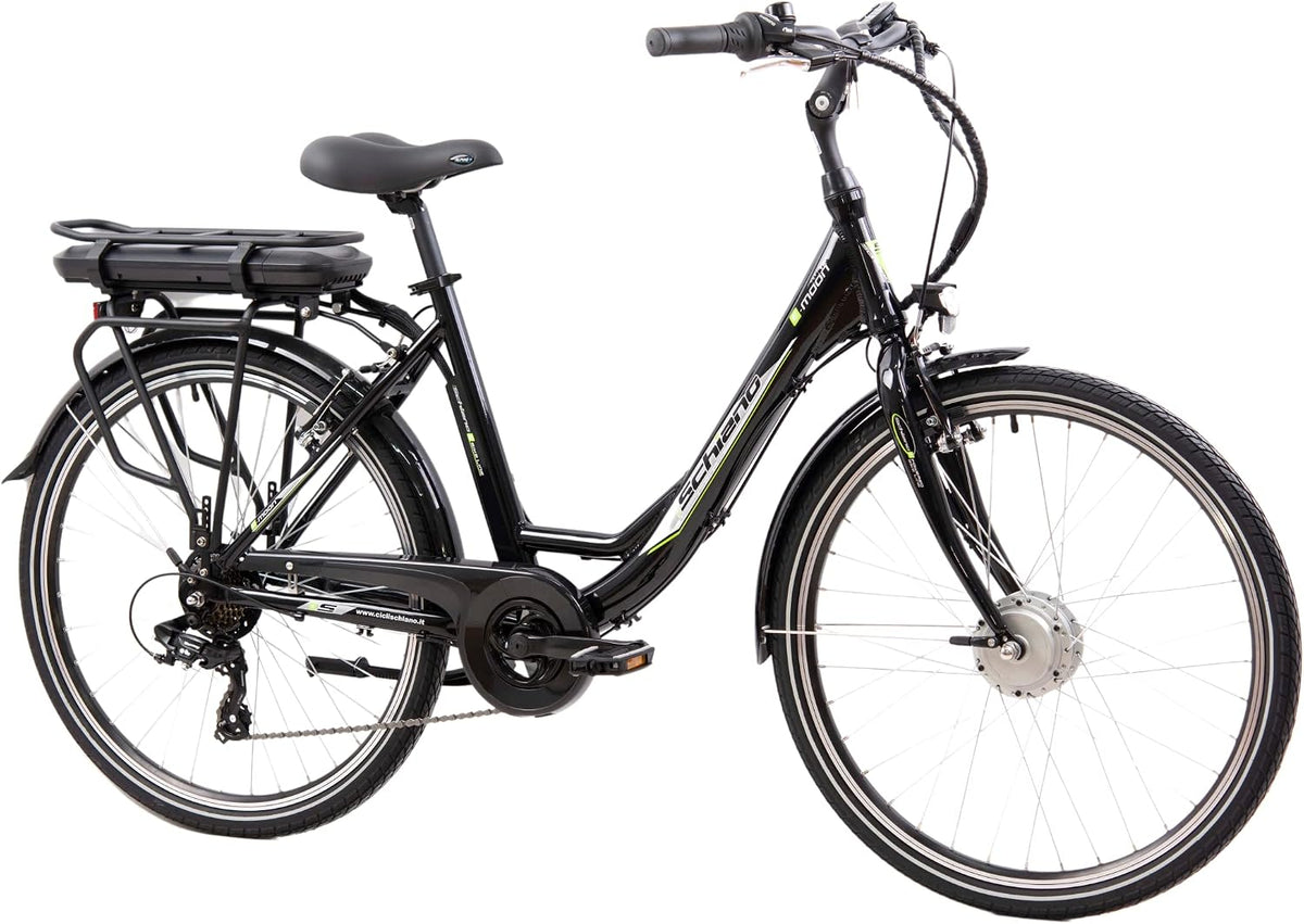 F.lli Schiano, Elektrofahrräder, 26 Zoll, 540Wh, E Bike für die Stadt, Abnehmbarer Akku, E-Moon