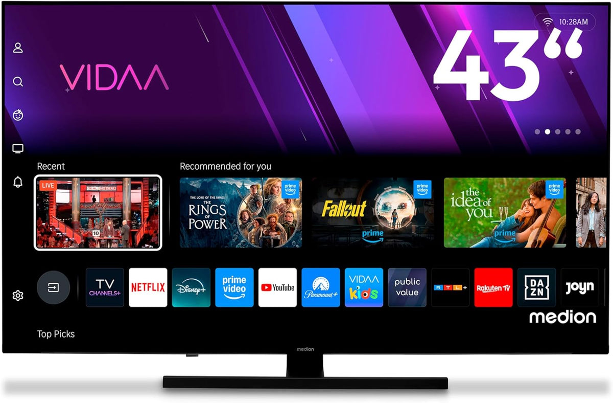 MEDION, Fernseher, 43 Zoll, 108 cm, Smart TV, QLED