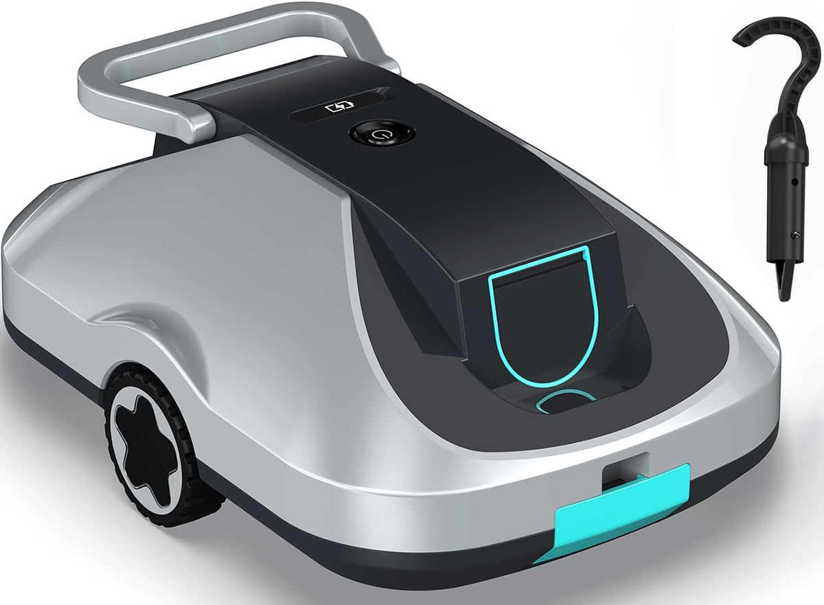Bocxi, Poolroboter, 232m, Akku, kabelloser Pool-Saugroboter, 200Min Laufzeit, Intelligente Navigation, Selbsteinparkfunktion und ultrafeine Filterung