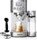 CAFELFFE, Kaffeemaschine, 1,3 l, 6-in-1-Espressomaschine, Siebträgermaschine mit Milchtank, Automatische Cappuccinomaschine mit Selbstreinigung und 3