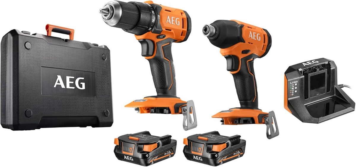 AEG, Akkuschrauber, 4,0Ah, PRO18V Akku-Kombo-Kit JP 18I2-202C