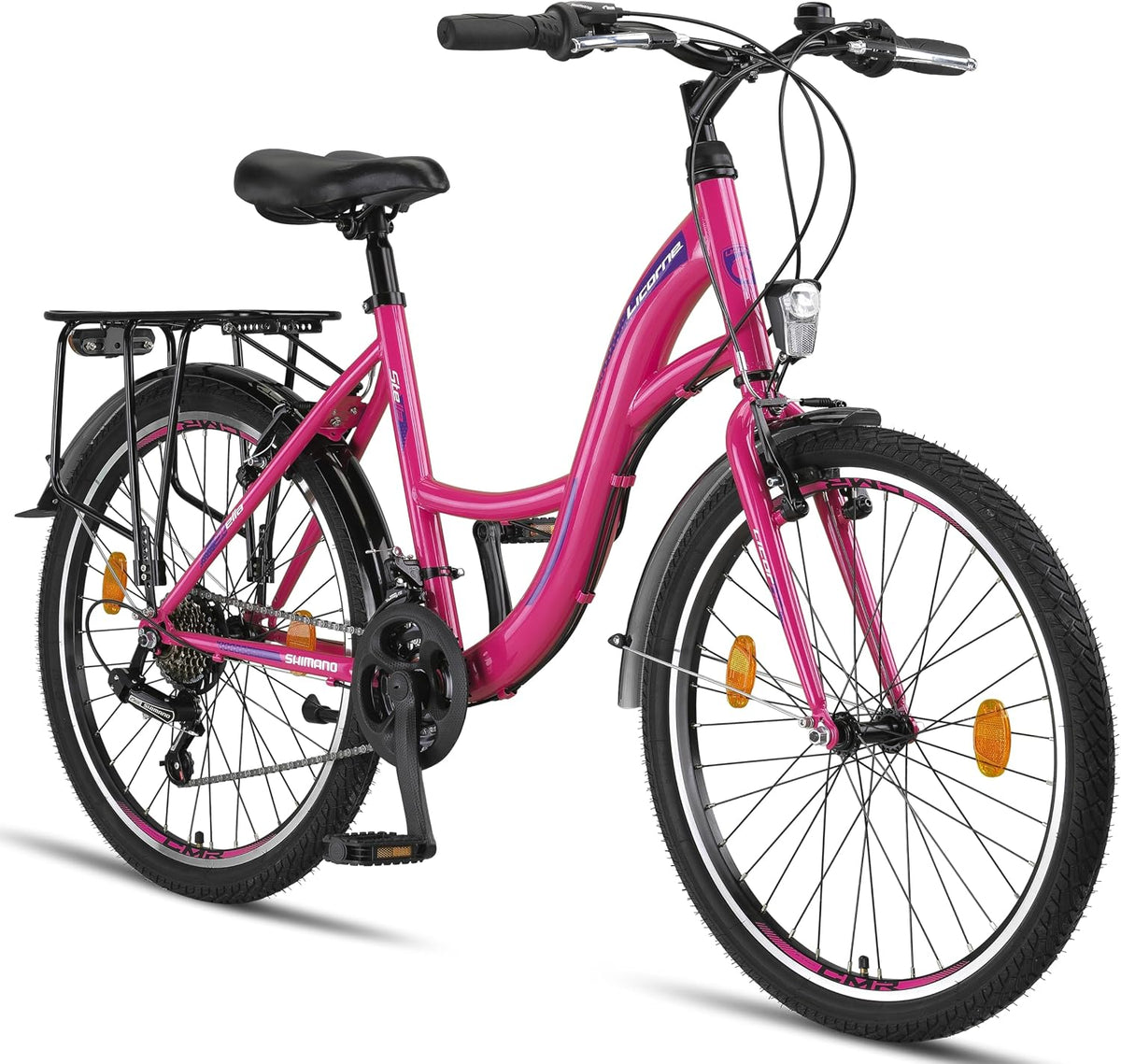 Licorne Bike, Fahrrad, 20 Zoll, Bike, Stella Premium City in 20', 28' für Mädchen, Jungen, Herren und Damen 21 Gang-Schaltung (6 Gang bei ) Holland