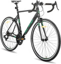 HH HILAND, Fahrrad, 28 Zoll, 570mm, Rennrad 14 Gang, Aluminium Rahmen 700c Rennrad, 530/ Rahmen City Pendler für Männer Frauen Schwarz
