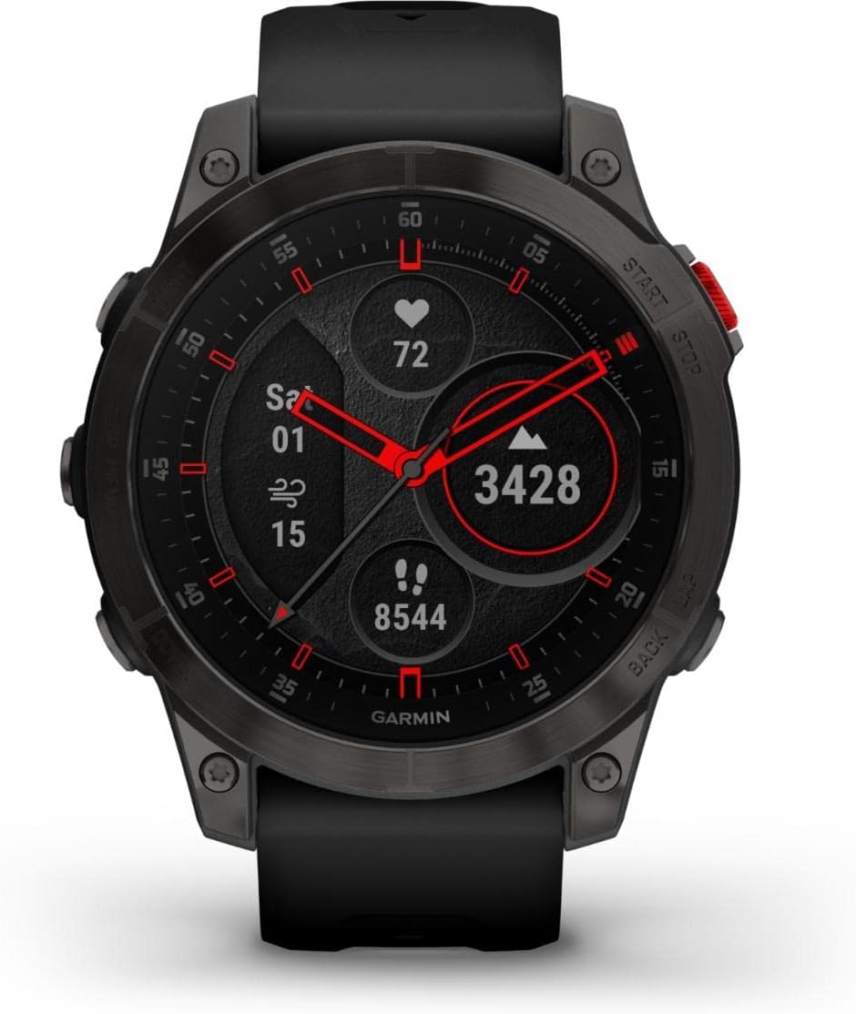 Garmin, Smartwatch, Schwarz, epix Sapphire - Titan