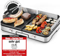 LEBENLANG, Elektrogrill, 2400W, Tischgrill elektrisch - & Inkl. Grillzange