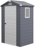 Gerätehaus, Outsunny, 133 x 102 x 208 cm, 1,1m, ² mit Satteldach Dunkelgrau