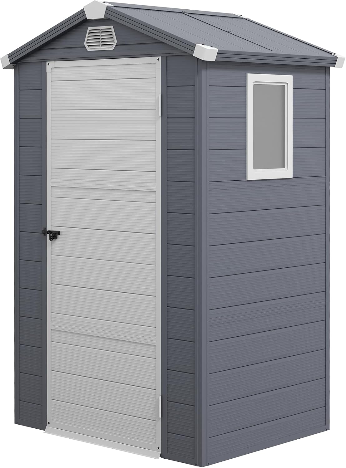 Gerätehaus, Outsunny, 133 x 102 x 208 cm, 1,1m, ² mit Satteldach Dunkelgrau
