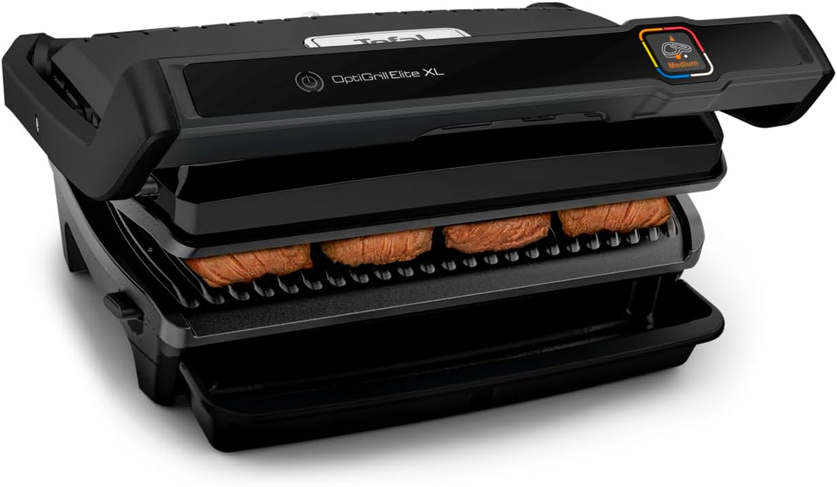 Tefal, Elektrische Tischgrills, OptiGrill Elite XL Kontaktgrill, automatische Garzeitanpassung