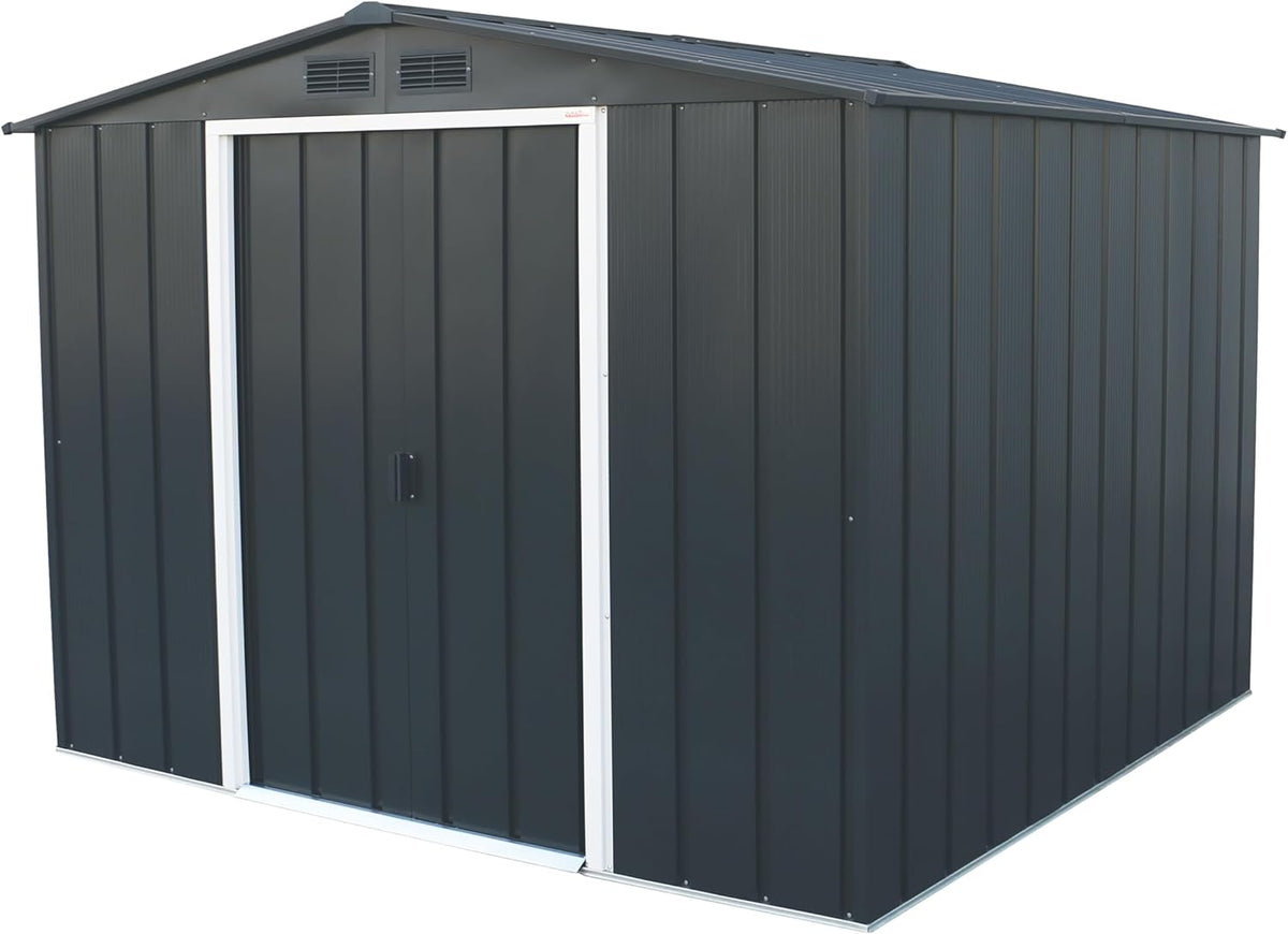 Duramax, Gerätehaus, 5.89 m, ECO 8 x 8 ( ²) Metall, feuerverzinktes Metall - Geräteschuppen, verstärkte Dachkonstruktion