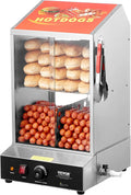 VEVOR, Elektrische Dampfgarer, 37L, Hot Dog Dampfgarer, 2-stufiger Hot Dog Hütten-Dampfgarer, 30℃~85℃ Temperaturregelung