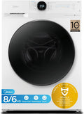 Midea, Waschtrockner, 48 cm, 6kg, MF200D86WB-14EAS Waschtrokner, 8/ Waschen/Trocknen, Inverter Mortor, Auffrischen