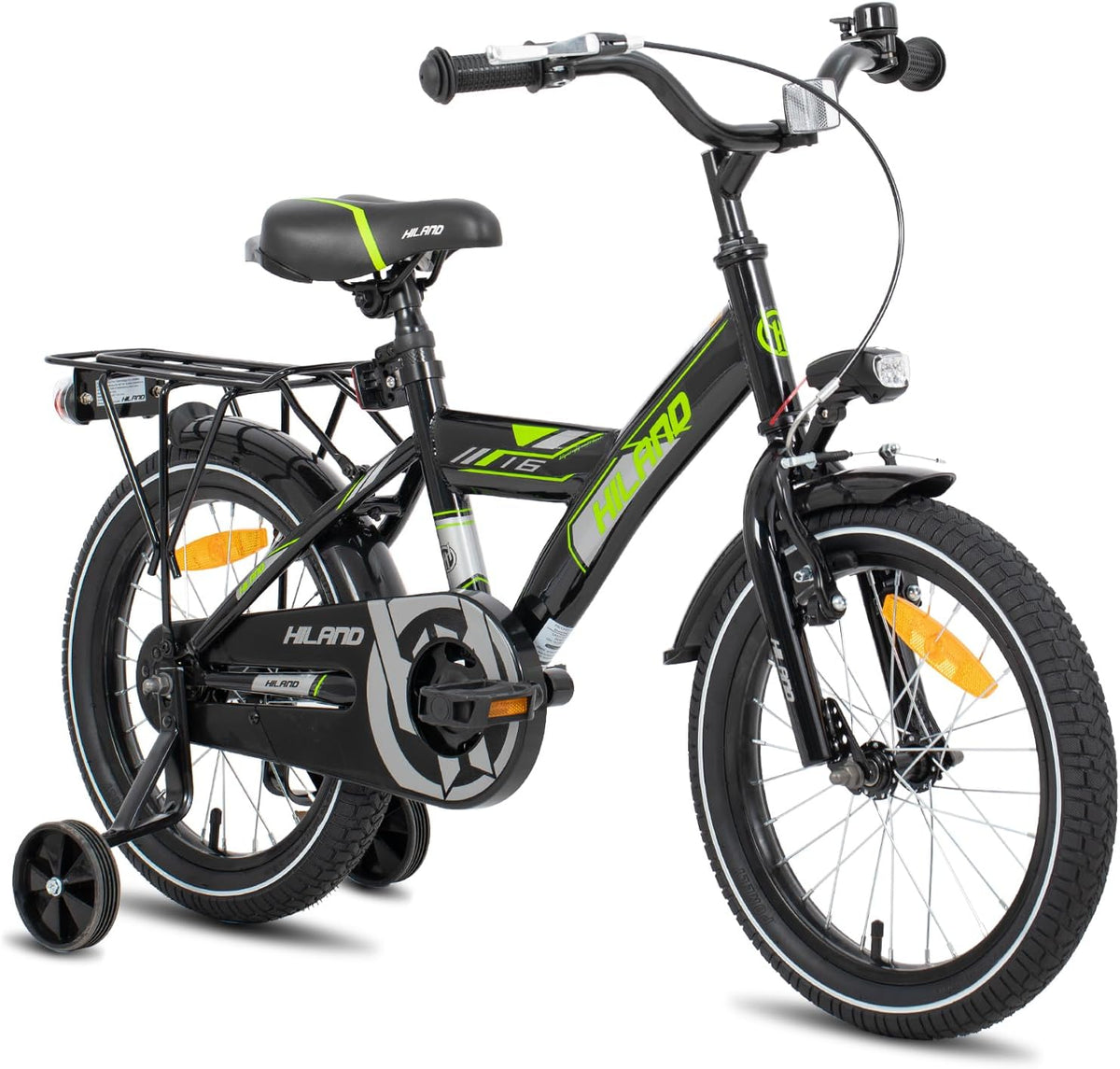 HH HILAND, Fahrrad, 18 Zoll, 16/ Kinder, für Jungen Kinder ab 5 6 7 8 Jahren mit